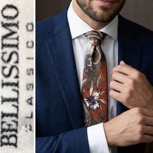 🆕 Bellissimo Classico Italy Silk Men's Tie